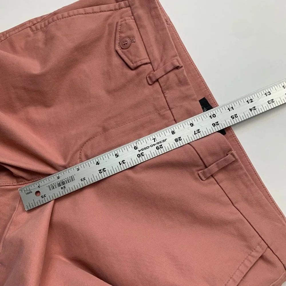 Talbots Womens Chino Pants Orange Size 6 Tapered Leg Flat Front Slash Pocket - Picture 7 of 8